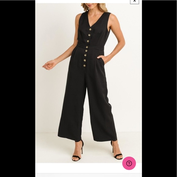 black pantsuit jumper